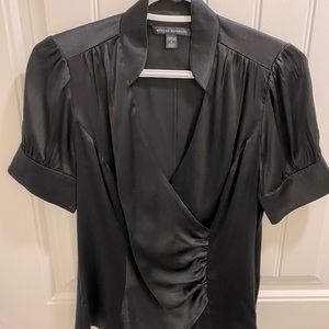 Black silk Banana Republic blouse